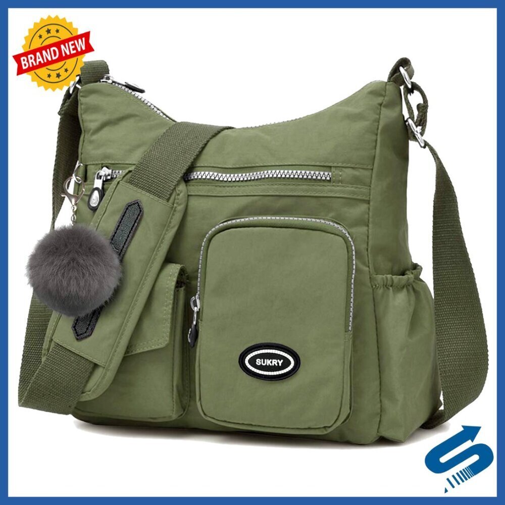 Nylon Crossbody Bag Anti Theft RFID Pocket Waterproof Travel Purse Adjustable